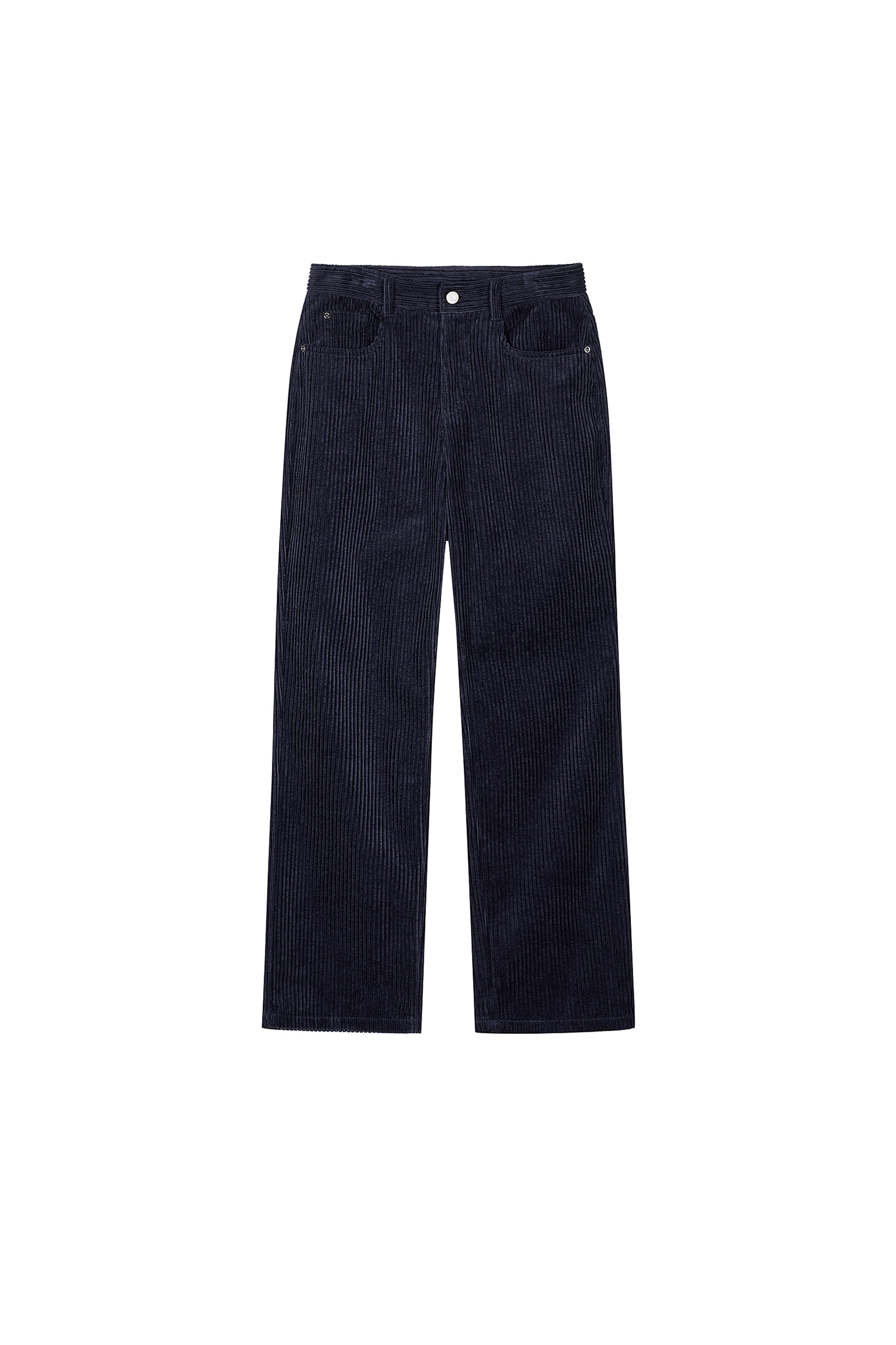Wide Straight fit Washed Corduroy Ocean Blue