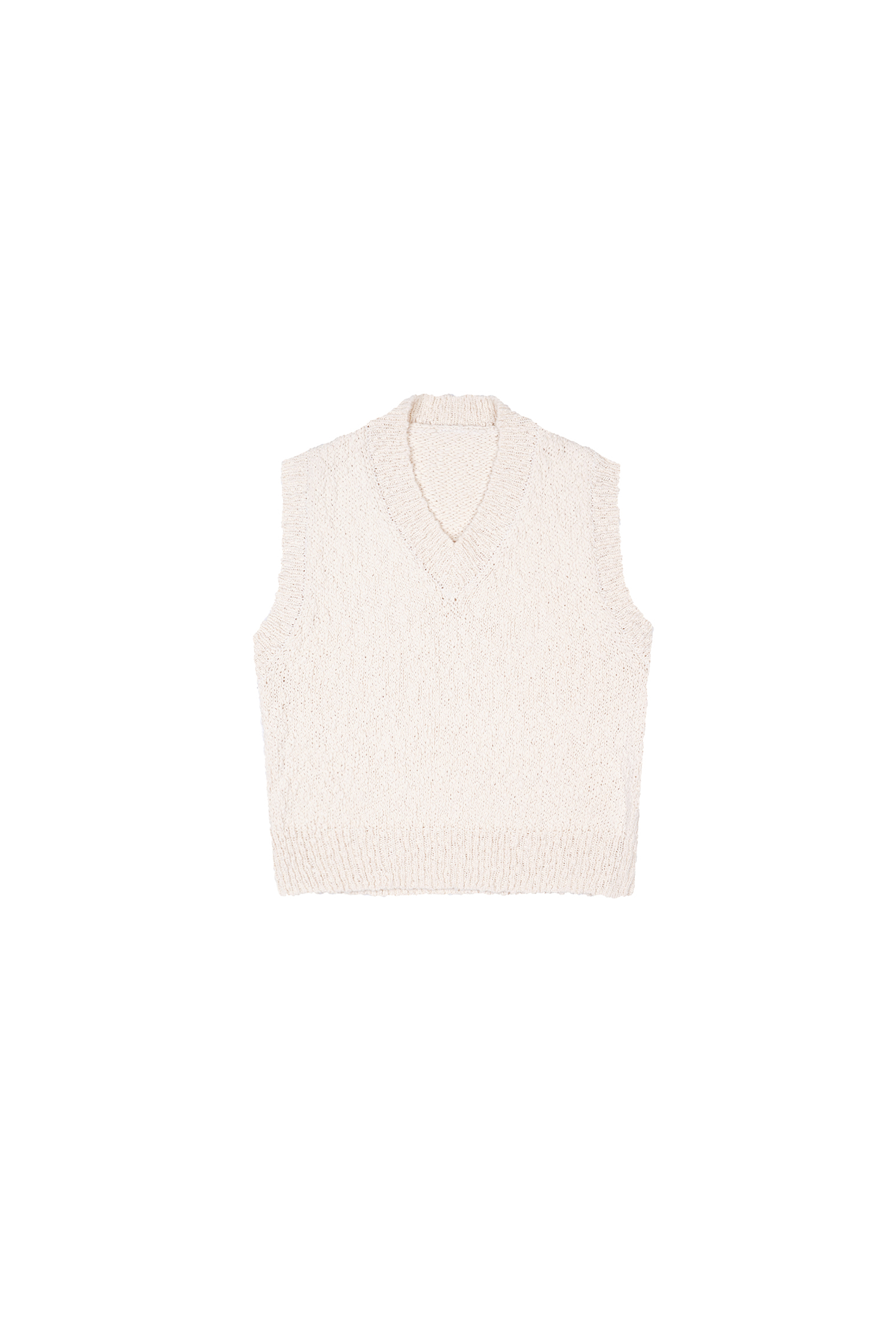 Knitted Cropped Vest Ecru (김아랑 선수님 착용)