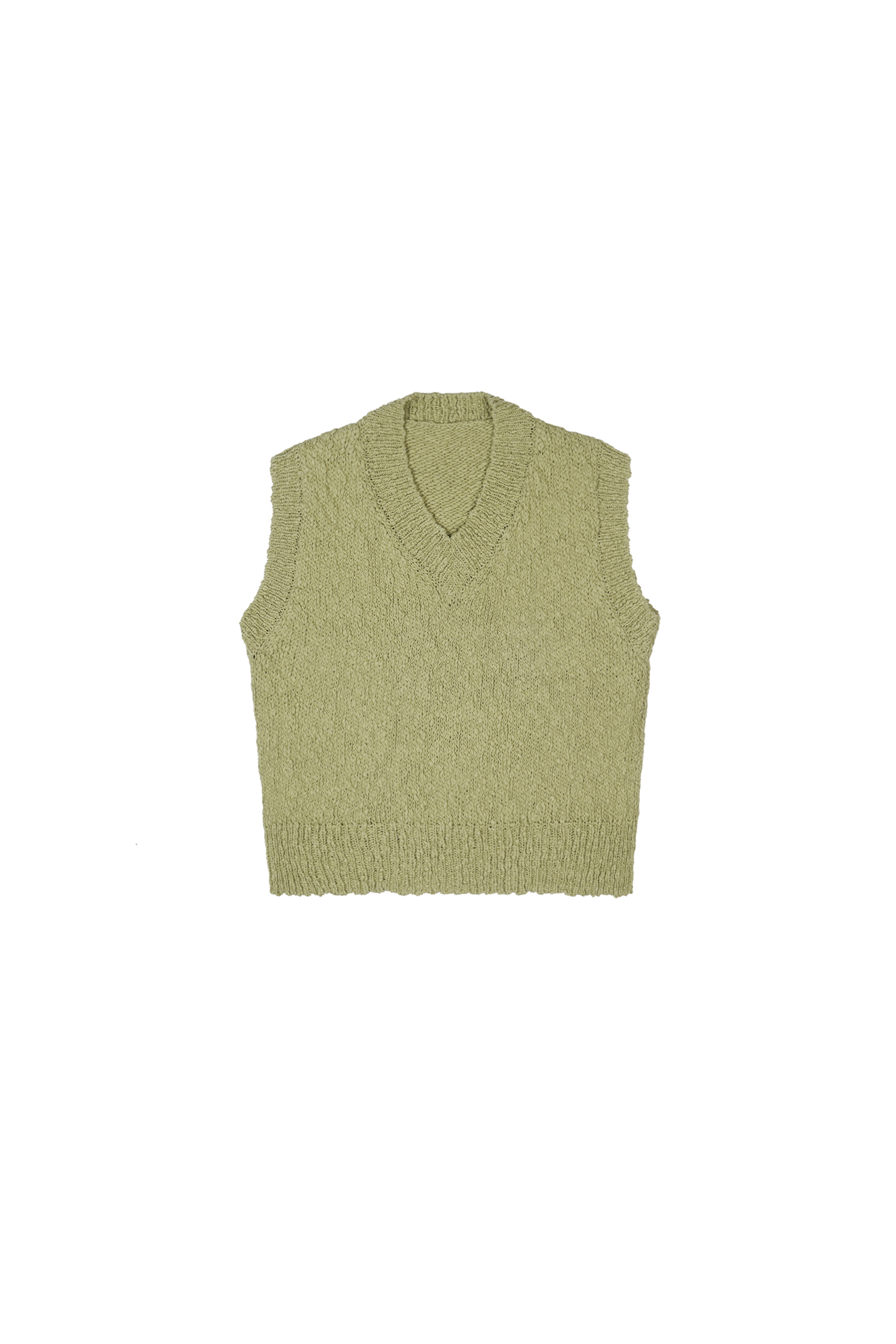 Knitted Cropped Vest Basil