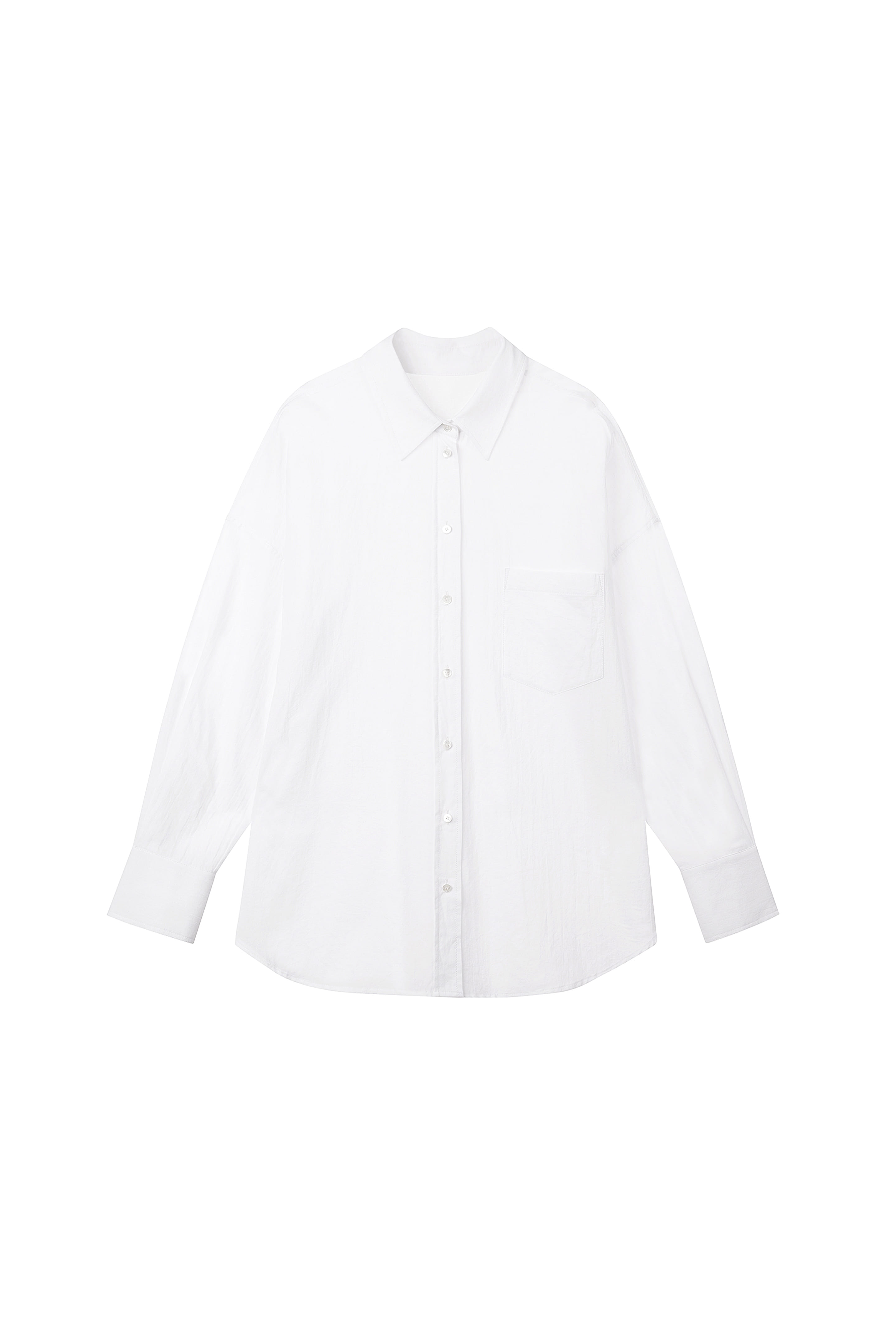 3rd) Cotton Shirts Over-sized White