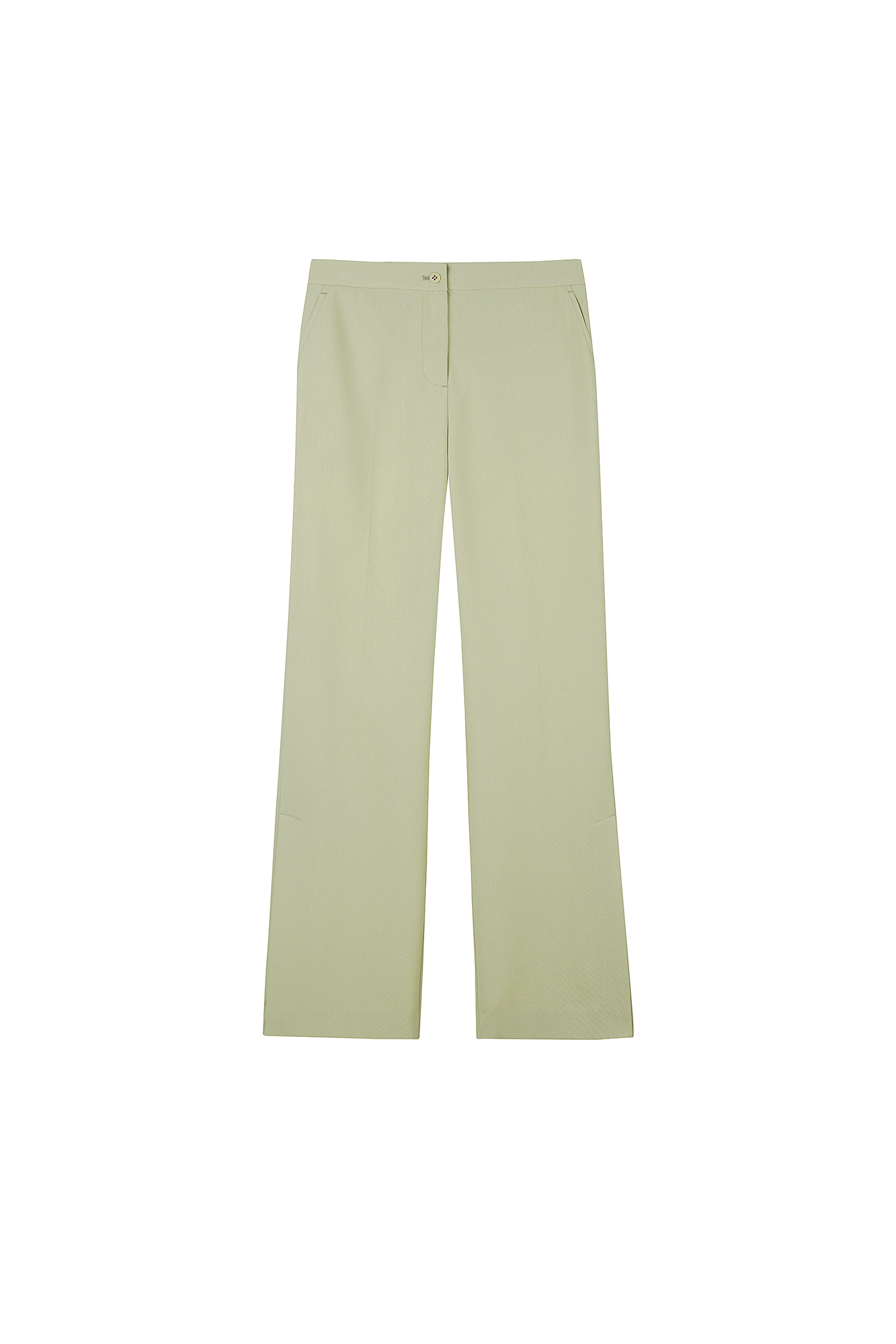 2nd) Slit Semi-Flare Pants Olive