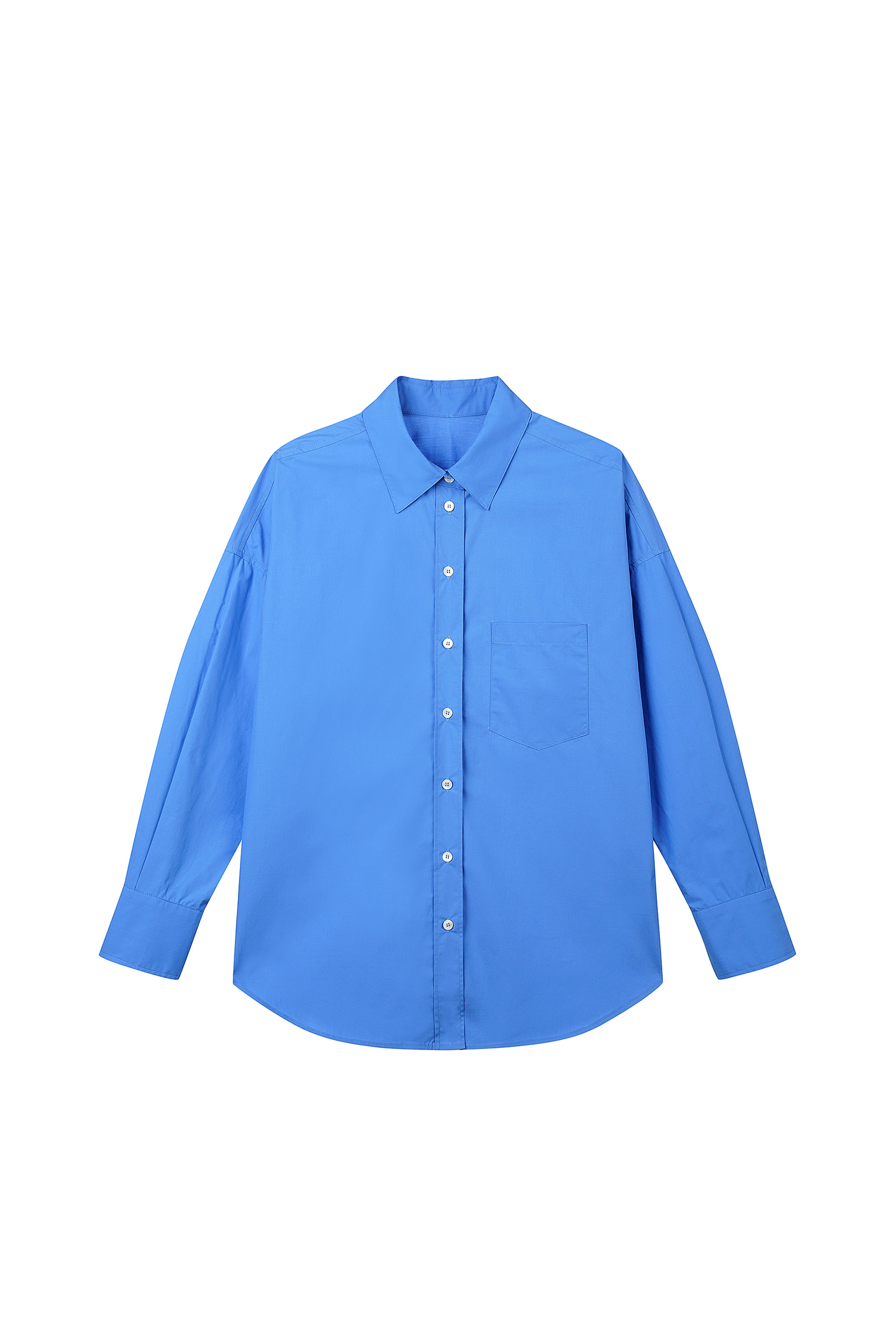 60&#039; Cotton Shirts Over-sized Deep Blue Sea