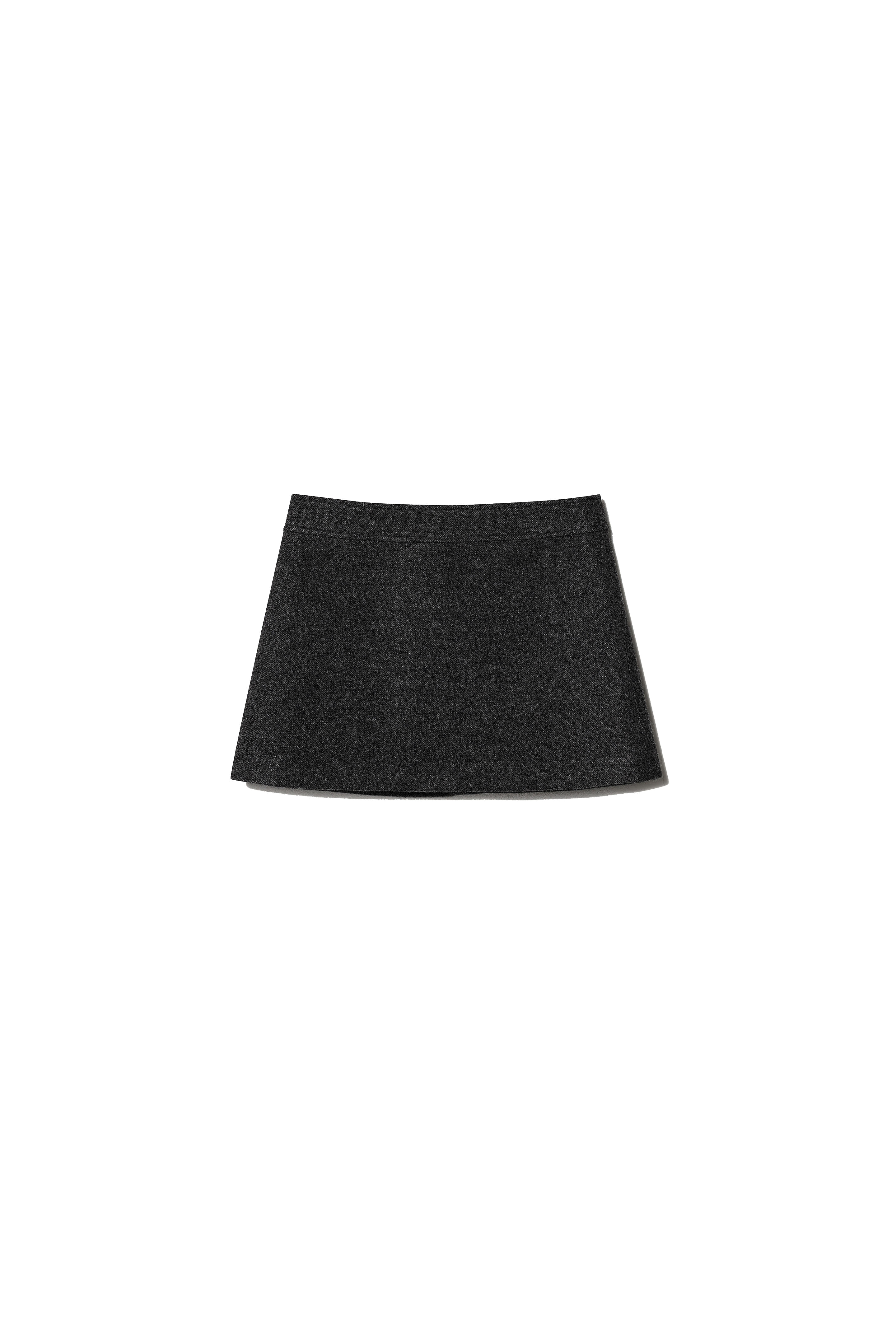 Sophie Basic Wool Skirt Charcoal