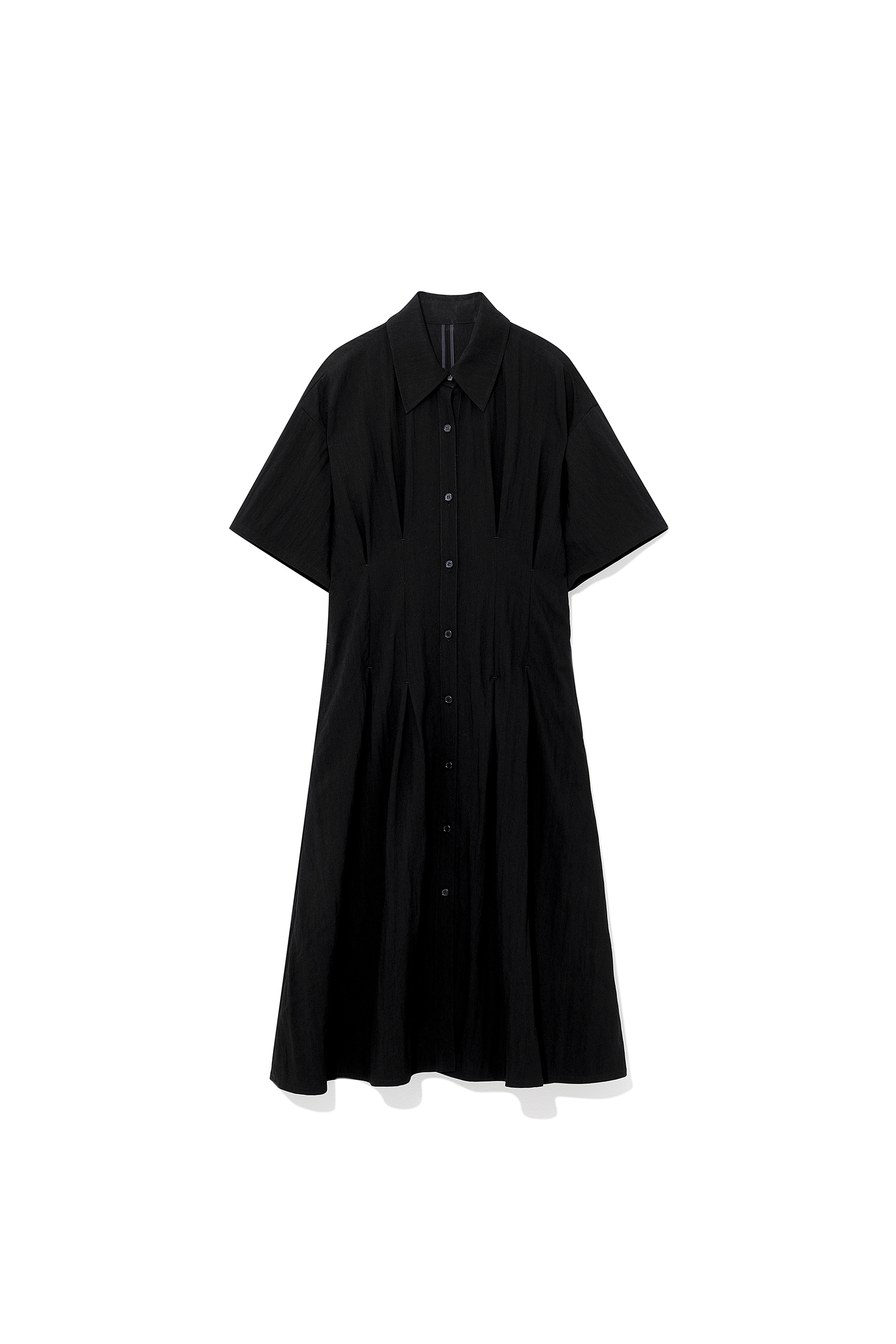 Half-Sleeve Shirts Dress Black