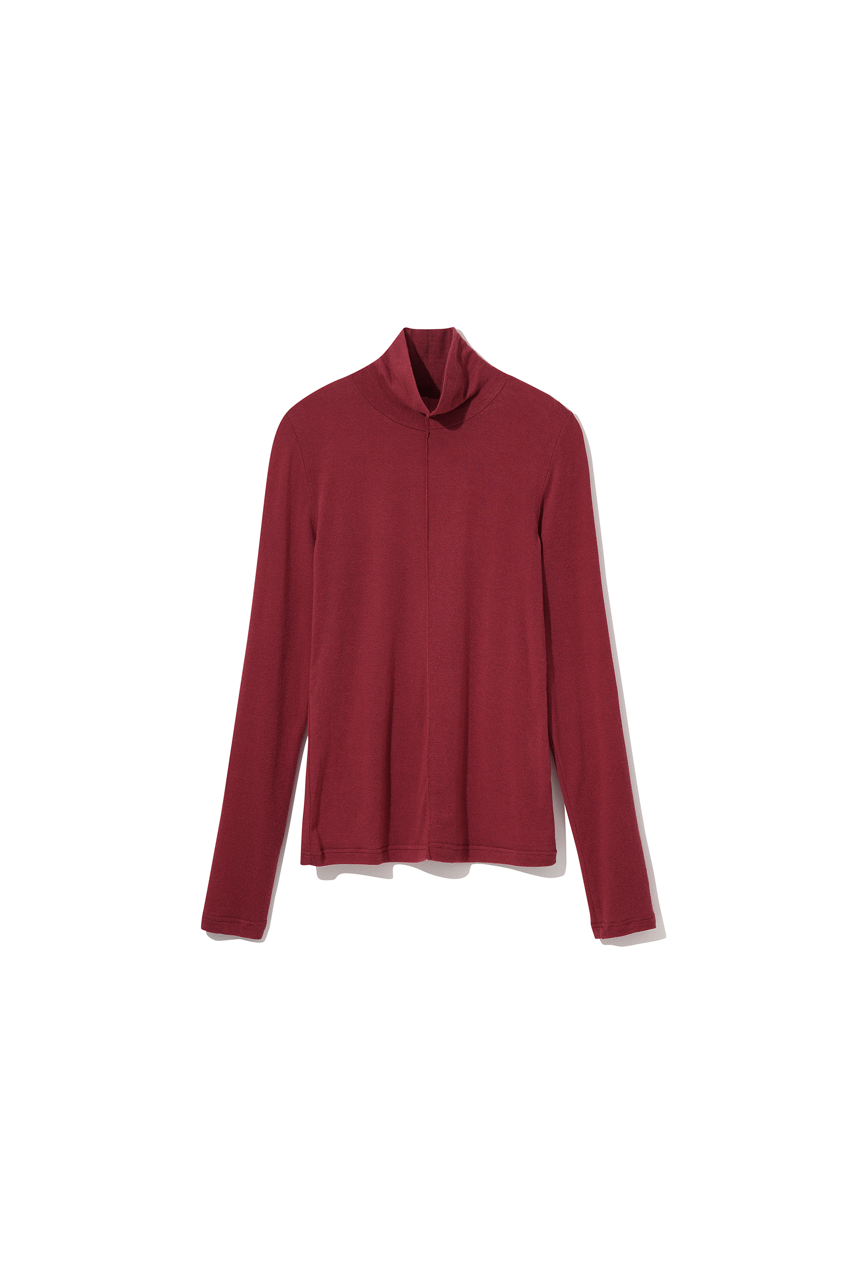Slim Turtle-neck Top Red